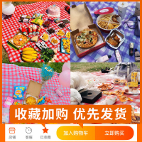 ins风野餐布一次性户外烧烤防水加厚塑料郊游桌布野营台布野餐垫 全链接满19元送气球一组! 7个气球+底座