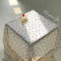 *片片吖*韩国复古小樱桃碎花桌布野餐垫宿舍卧室软装饰摆拍背景布 樱桃桌布 100*145