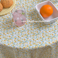 韩风vintage复古雏菊桌布野餐布民宿咖啡店软装摆拍背景布ins 不退不换小雏菊印花布 200*150CM