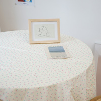 元气角落 ins风复古碎花布艺桌布学生宿舍装饰书桌布背景布野餐布 粉色小碎花 送桌布固定魔术贴 150*160cm