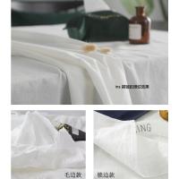 纯白色餐桌布野餐生日摄影布置拍照背景布北欧ins风茶几甜品台布 白色肌理纹布 140*300cm（毛边款）