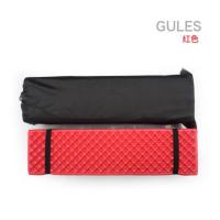 蛋槽防潮垫户外露营单人加厚隔凉地垫可折叠午睡垫帐篷垫旅游神器 红色+收纳袋