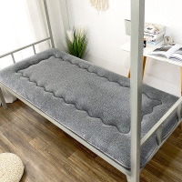 加厚床垫寝室宿舍单人学生软垫被褥子双人防潮上下铺家用保暖垫子 羊羔绒-灰色(防滑款) [超厚6厘米]180*200cm双