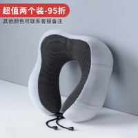 u型枕记忆棉脖枕颈枕u形头枕坐车护颈枕旅行飞机颈椎枕头脖子靠枕 95折装[磁石布-雪杉灰*2]无赠品