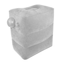 汽车充气脚垫长途飞机旅行睡觉神器腿歇充气枕头飞行脚凳便携足踏 按压式三层