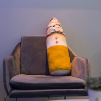 创意烟头抱枕香烟戒烟靠枕圆柱男睡觉枕头个性毛绒玩具生日礼物 烟头-尖 100cm