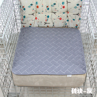 薄款全棉电脑椅座垫布艺垫子透气老板椅坐垫防滑办公室沙发垫四季 砖块—灰 50X50cm