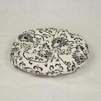 榻榻米垫子圆形坐垫办公室电脑座垫椅垫加厚学生板凳椅子垫屁股垫 黑白印花 直径43cm 高6cm