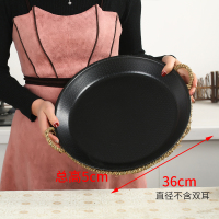 砂锅垫子草编耐高温柳编煲垫锅垫防烫商用砂锅托大盘鸡龙虾盘子 36*5cm浅草编锅托+盘