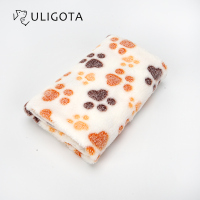 珊瑚绒宠物猫毛毯垫子猫咪狗狗专用小被子秋冬款狗窝垫睡觉用四季 米色 L