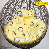吊椅秋千鸟巢太阳花坐垫吊篮坐垫地上圆形地藤椅垫摇篮垫子可拆洗 浅黄底 小蜜蜂(棉布料) 双人坐垫含棉芯加厚款