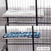 猫窝垫子冬季保暖宠物绒垫秋冬双面凉席平台垫可拆洗猫冬季垫猫咪 双面加厚(绒+亚麻)日式招财猫 常规款约50*30cm,加