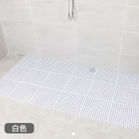 浴室防滑垫淋浴房防摔隔水垫子拼接镂空地垫家用厕所卫生间洗澡间 拼接地垫白色18片装