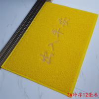 进门灰色家用垫子蓝色黄色绿色欢迎光临防滑门垫出入平安地毯地垫 黄色出入平安 120x180cm