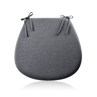 餐桌椅子坐垫家用记忆棉垫子加厚透气马蹄形温莎椅座垫屁股垫屁垫 深灰色 45*45*30厚4cm(加大款)