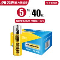 双鹿5号电子锁电池LR6 AA1.5V适用于密码锁指纹锁智能门锁保险柜 5号电池40粒