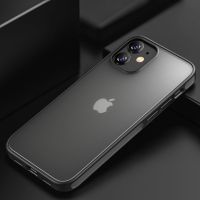 苹果12手机壳iPhone12ProMax磨砂透明硅胶镜头全包Mini防摔保护套 [曜石黑]亲肤磨砂防指纹专为12定制