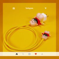 咬线器手机数据线保护套苹果iPhone充电器耳机防折断裂7/8P/XSMAX 大小新+小小新+绳