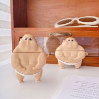 ins创意趣味适用苹果airpods1/2代无线蓝牙耳机保护套3代防摔软壳 挑眉小胖子 AirPods 1/2代通用+挂