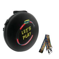 任天堂圆形健身环收纳包EVA斜跨便携提手switch数码手柄配件套装 曜黑