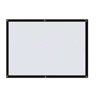 简易幕布投影机100寸120寸高清家用投影仪 挂钩幕布 手动手拉幕布 波纤 120寸4:3