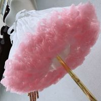 洛丽塔裙撑无骨lolita软纱日常撑 软妹半身裙cosplay暴力卡门软撑 云朵少女粉边45厘米