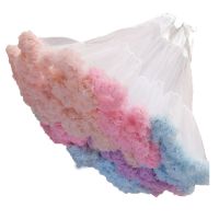 洛丽塔45cm短款蓬蓬裙半裙裙撑无骨软纱lolita 云朵撑 暴力撑 50cm白身彩虹底
