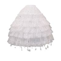 洛丽塔暴力星星鱼骨撑可调节花嫁卡门天使中长款蓬蓬裙lolita裙撑 65cm白色星星裙撑