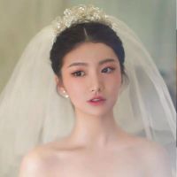 韩式甜美新娘婚纱手工串珠皇冠唯美造型婚礼头饰影楼跟妆结婚饰品 皇冠