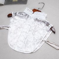 假领子女百搭假领衬衫纯棉装饰领荷叶边假衣领白色衬衣秋冬配毛衣 安然白色蕾丝玫瑰花 均码(体重140斤内可以穿)