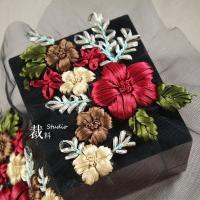 原创设计织带绣刺绣立体花朵服装补丁手工DIY辅料礼服旗袍贴布绣 一片价