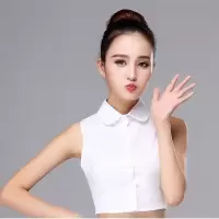 毛衣装饰假领子女百搭衬衫假领衬衣领子春夏秋冬纯棉假衣领小马甲 纯棉圆领(白色) S