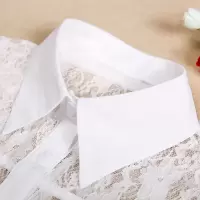 假领子女百搭新款蕾丝女式衬衫假领子装饰花边可爱衣服假领子 [蕾丝白色]方领 均码[领围40公分]