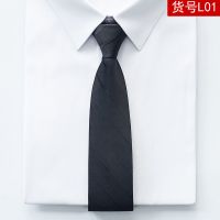 懒人拉链式领带男免打正装商务上班职业一拉得新郎结婚面试西装潮 黑条纹L-01