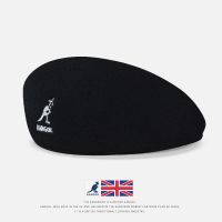 KANGOL袋鼠贝雷帽子女春夏季韩版毛呢羊毛秋冬蓓蕾帽男日系画家帽 专柜品质秋冬羊毛袋鼠-【黑色】 【专柜品质】贝雷帽【