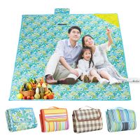 户外便携防潮垫睡垫布帐篷垫子加厚家用野炊地垫露营垫防水野餐垫 600D牛津布百合花 148*200