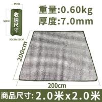 防潮垫加厚户外便携防水草地野餐家用帐篷铝膜单人宿舍睡垫地垫垫 双面铝膜厚度7毫米2X2米