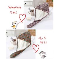 豹纹干发帽吸水超强洗头发浴帽毛巾包头女加厚成人长发擦头巾速干 豹紫色+豹青灰 [加厚发帽 两条装]