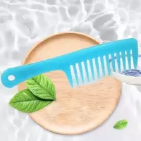 梳子女防静电家用直发卷发宽齿梳大齿梳卷发梳梳湿发发梳打理卷发 大号蓝色两把