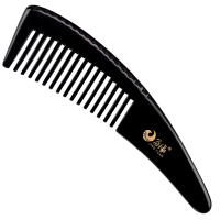 [可刻字]角缘牛角梳子按摩梳羊角护发防静电梳子节日礼物柄梳 粗齿有柄