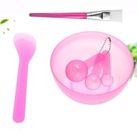 [促销]美容院用品调膜碗勺刷4件套装 面膜碗美容DIY面膜碗 (5套)碗+棒+刷+计量勺