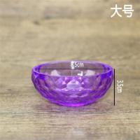 3套 美容院防摔有机玻璃透明水晶精油碗 泰式spa碟精油碟会所工具 紫色大号3个(送3刮棒)