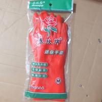 春玫牌迷你手套薄款贴手型乳胶制品防水洗碗洗衣手套插秧 小号S 红色,10双