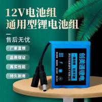 12v锂电池组大容量音箱音响户外洗车机监控太阳能路灯充电电瓶 电池+2A充电器 6000容量