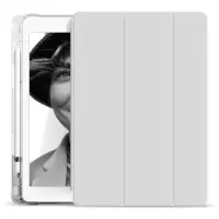2020新款iPad6/7/8保护套10.2透明air3/4带笔槽9.7寸超薄pro10.5 [高级灰+高清钢化膜]/送