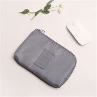数码收纳包数据线收纳袋多功能配件充电宝U盘移动硬盘耳机包防水 [新款]灰色