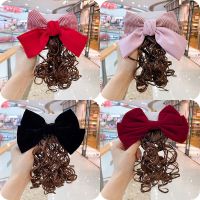 韩版儿童蝴蝶结发夹假发头饰公主小女孩卷发造型女童宝宝可爱发饰 实惠装