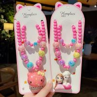 儿童项链套装冰雪奇缘艾莎苏菲亚首饰耳夹无洞耳环戒指宝宝饰品 29#猫咪+小公主4件套(会发光)