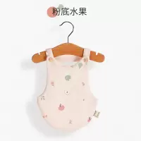 秋冬季三层夹棉婴儿肚兜男女宝宝纯棉兜兜新生儿保暖加厚护肚肚兜 粉底水果 59 建议0-3月