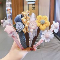 韩版儿童发箍小女孩学生发卡带齿防滑发夹可爱公主蝴蝶结发饰头扣 繁花似锦(6个装)